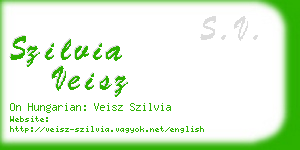 szilvia veisz business card